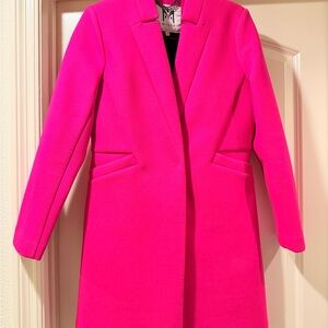 Milly Vibrant Pink Blazer Coat